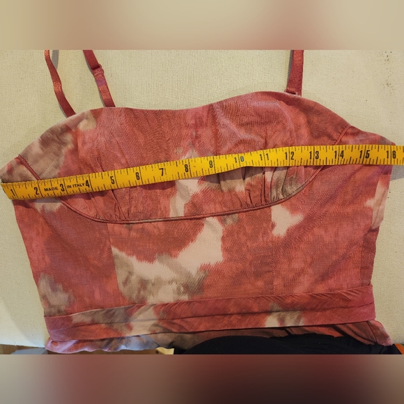 BCBGMAXAZRIA Ikat mini Dress sz 10 6 Pink Corset Tulle Boho Midi cocktail party - Picture 7 of 8